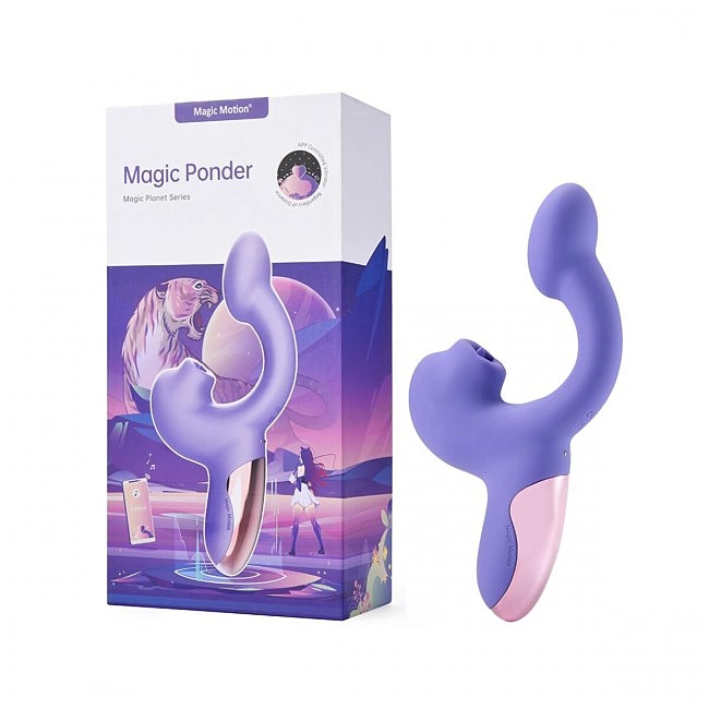 Смарт-вібратор Magic Motion Ponder, подвійна стимуляція, віброяйце+язичок для клітора