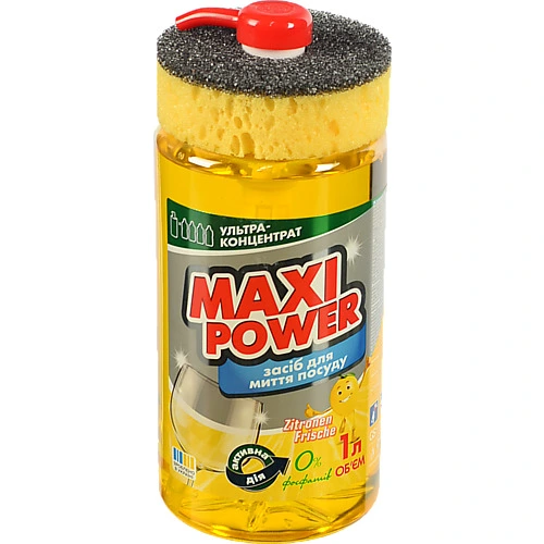 Засіб для миття посуду з ароматом лимону Maxi Power 1л