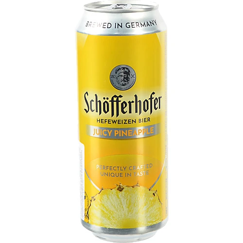 Пиво пшеничне нефільтроване з соком Schofferhofer Ананас  2,5%, 0,5 л, б.м.