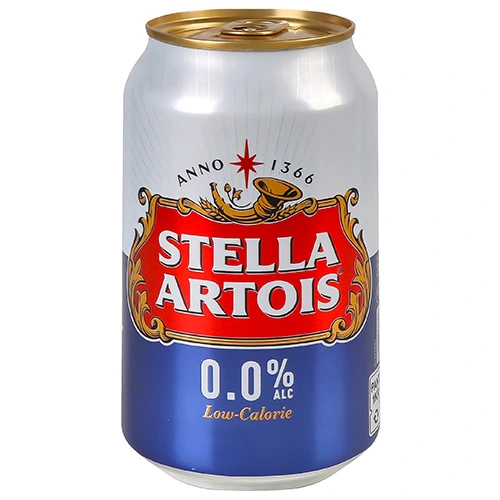 Пиво світле безалкогольне фільтроване пастеризоване [Stella Artois Alcohol Freek, 0,33 л, банка металева