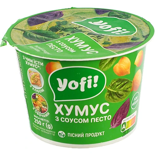 Хумус з соусом песто Yofi! ст 250г