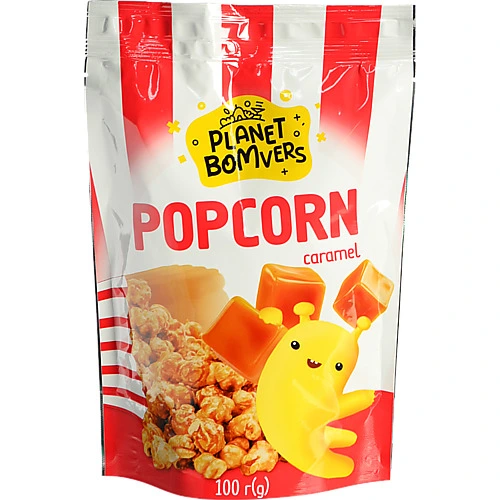 Попкорн Planet bomvers 100г карамель