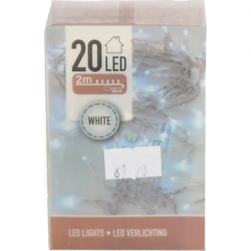 Гірлянда світодіодна 230см 20 ламп LED холодний білий