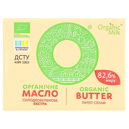 Масло Органік Мілк 180г 82.6 % екстра