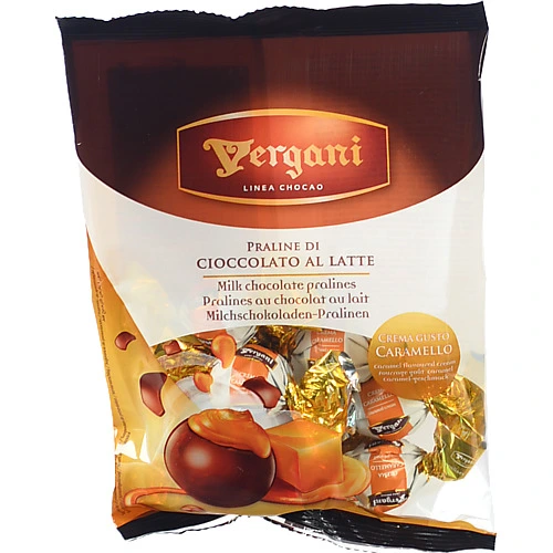 Цукерки Vergani 100г праліне chocao мол.шок. карам