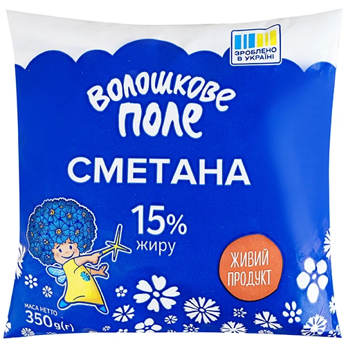Сметана Волошкове поле 350г 15% пл