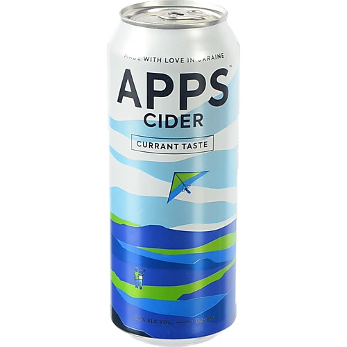 Сидр Apps Чорна смородина Лааванда солодкий газований пастеризований 5.5% 0.5л