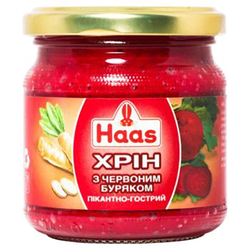 Хрін з буряком Пікантно-гострий Haas с/б 200г