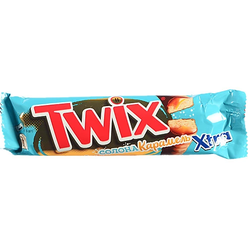 Печиво пісочне покрите молочним шоколадом Солона карамель Xtra Twix м/у 2х37.5г