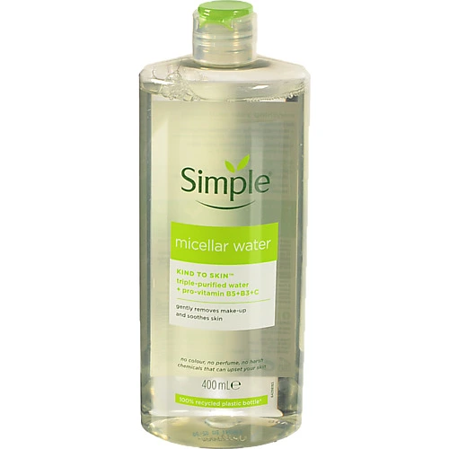 Вода мiцелярна Simple 400мл kind to skin