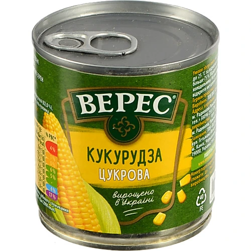 Кукурудза цукрова Верес з/б 170г