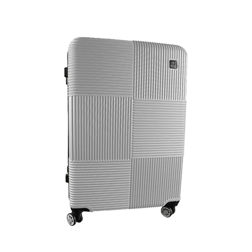 Валіза пластикова 55х36х22см колір silver white