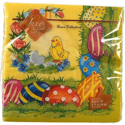 Серветка Luxy 33х33 Допитливе курча 3шари 18шт