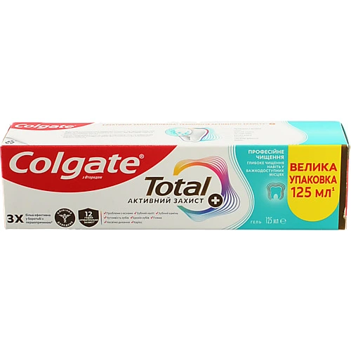 Зубна паста Colgate Total 12 для професійного чищення, 125 мл