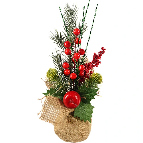 Декор новорічний флористична композиція тип 14 27cm