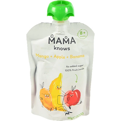 Пюре Mama knows 90г манго яблуко банан