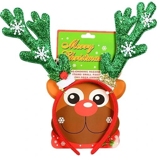 Обідок карнавальний з блискітками роги різнокольорові.