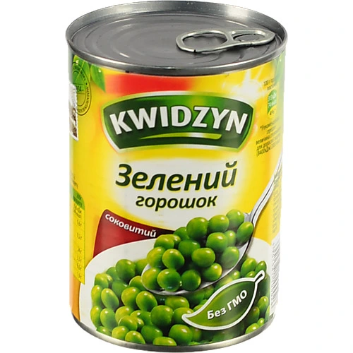 Горошок Kwidzyn 400г зелений з.б