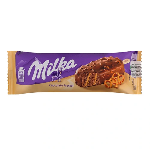 Морозиво Milka 67г шоколадне з кренделем на паличці