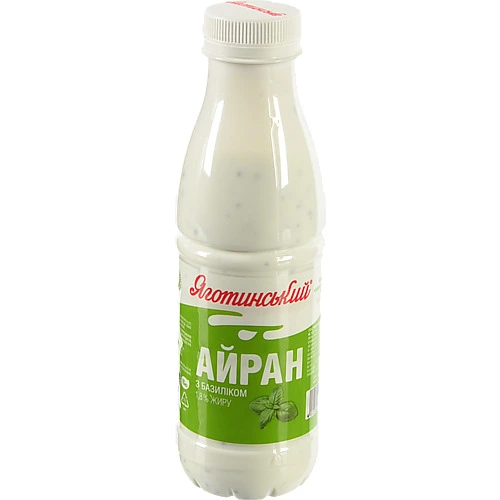 Айран Яготинське 450г 1.8 базилік пляшка