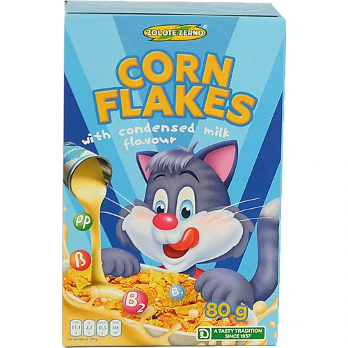 Пластівці кукурудзяні зі смаком згущеного молока Золоте Зерно 80г
