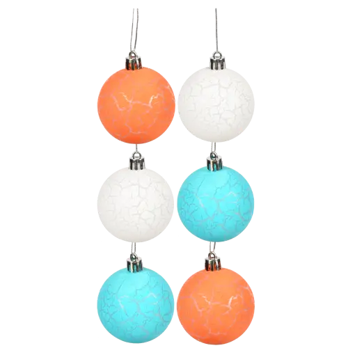 Набір іграшок 17.411.65.8 кульки помаранчевий. білий. синій