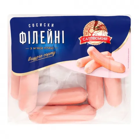 Сосиски Філейні з м`яса птиці 400 г в/ґ
