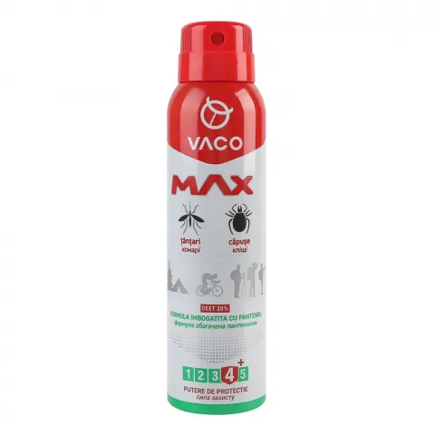 Спрей Vaco 100 мл Max в/комарів, кліщів і мошок з пантенолом Deet 30