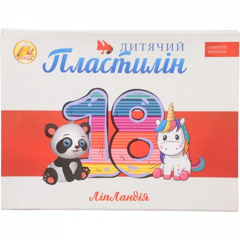 Пластилін Тетрада 18 кол. Пластіленд/Ліпландія 360 г пласт. піддон