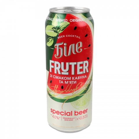 Пиво Чернігівське 0,5 л з/б Біле Фрутер кавун та м`ята