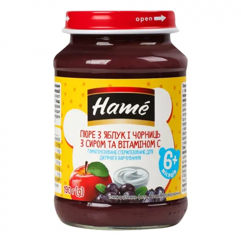 Пюре Hame 190 г Чорниця з сиром