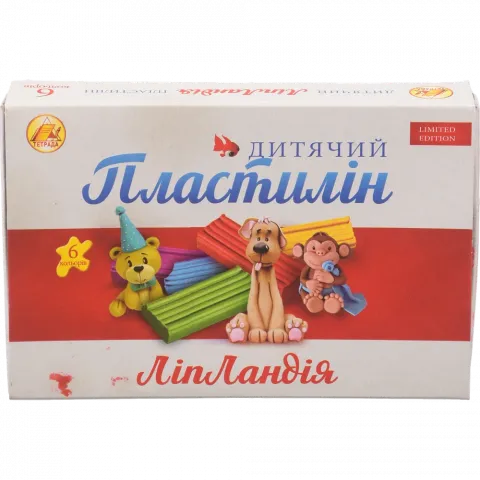 Пластилін Тетрада 6 кол. Пластіленд/Ліпландія 110 г