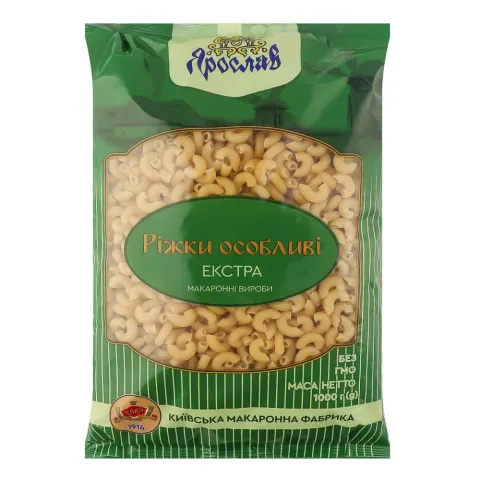 Макарони Ярослав 1 кг Ріжки особливі