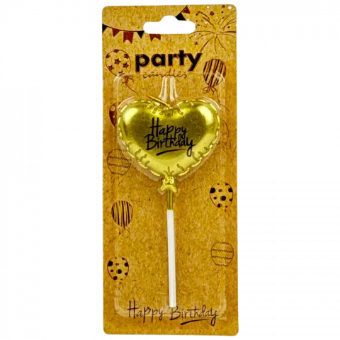 Набір свічок д/т Серце Hap birth зол-ср CZ260635 6909 И332