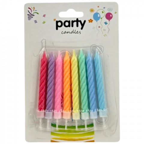 Набір свічок д/т кручен 8шт кольор. A38170138-02 6909 И523