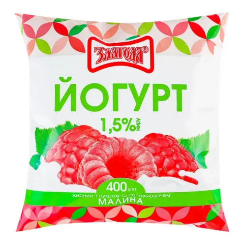 Йогурт Злагода 450 г 1/1,5 п/е Малина