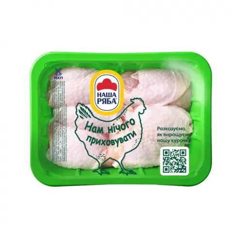 М`ясо гомілки Наша Ряба кур-бр в/у мал. уп. ваг.