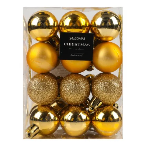 Набір ялинкових куль, 24 шт. по 30 мм CAN300200 И112 (КІН)