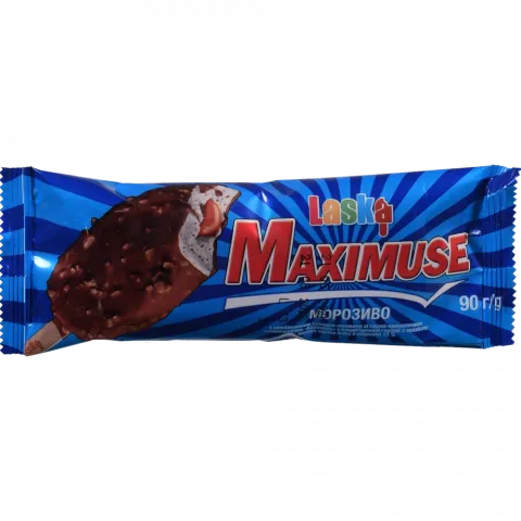Морозиво Ласка 90 г Maximuse Карамель у кондит. глазурі