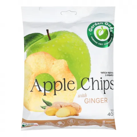 Чіпси яблучні з імбиром Гадз 40 г