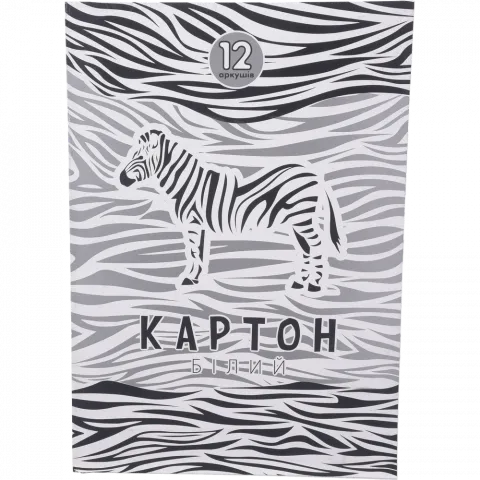 Картон білий Аркуш А4 12 арк. 1В602