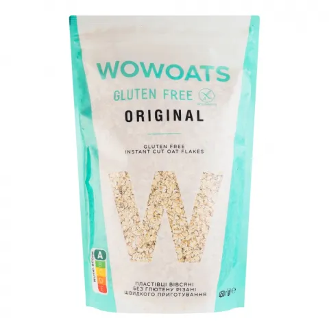 Пластівці Wowoats 450 г вівсяні Original без глютену