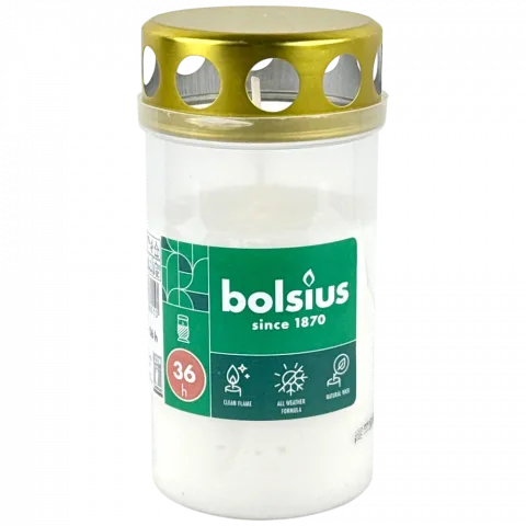 Лампада Bolsius поминальна 36 год. бiла., арт.100720190300