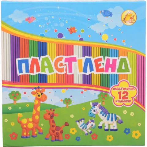 Пластилін Тетрада 12 кол. Пластіленд/Ліпландія 240 г