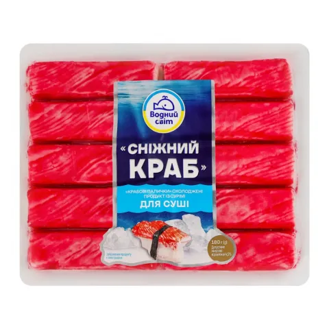 Краб пал Водний Світ 180 г Сніжний краб д/суші(охолодж.)