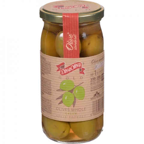 Оливки Diva Oliva Gold 370 мл скл. з/к