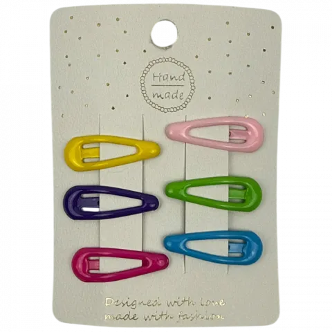 Заколки для волосся метал. 6 шт. різнокольорові арт. 3126-3 И407