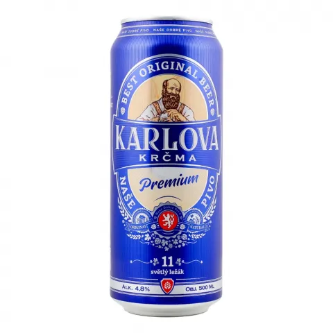 Пиво Karlova 0,5 з/б Krcma Premium світле 4,8 И482