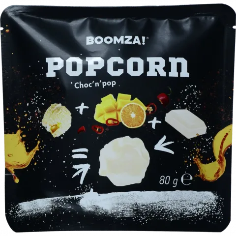 Попкорн Boomza 80 г зі смаком гострого манго з апельсином