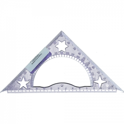 Трикутник Україна 15 см 45х90х45 з трансп. прозорий пластик гравірується